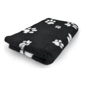 Vet Bed Xtra Soft Zwart met Voetprint