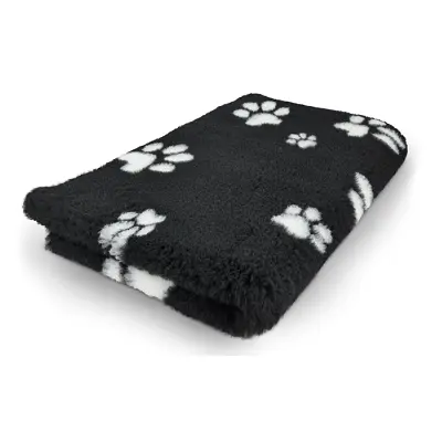 Vet Bed Xtra Soft Zwart met Voetprint